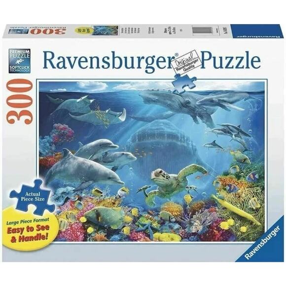 Ravensburger #168293 LIFE UNDERWATER 300 Large Piece Puzzle complete - Picture 1 of 8